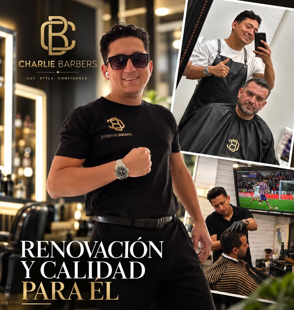 Charlie y una selección de momentos de su trabajo en Charlie Barbers